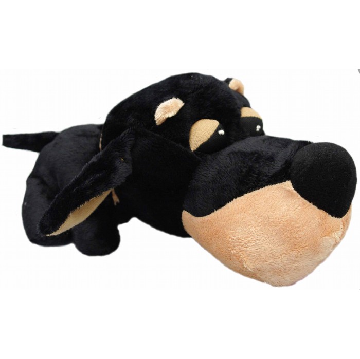 Черная собака с большой головой